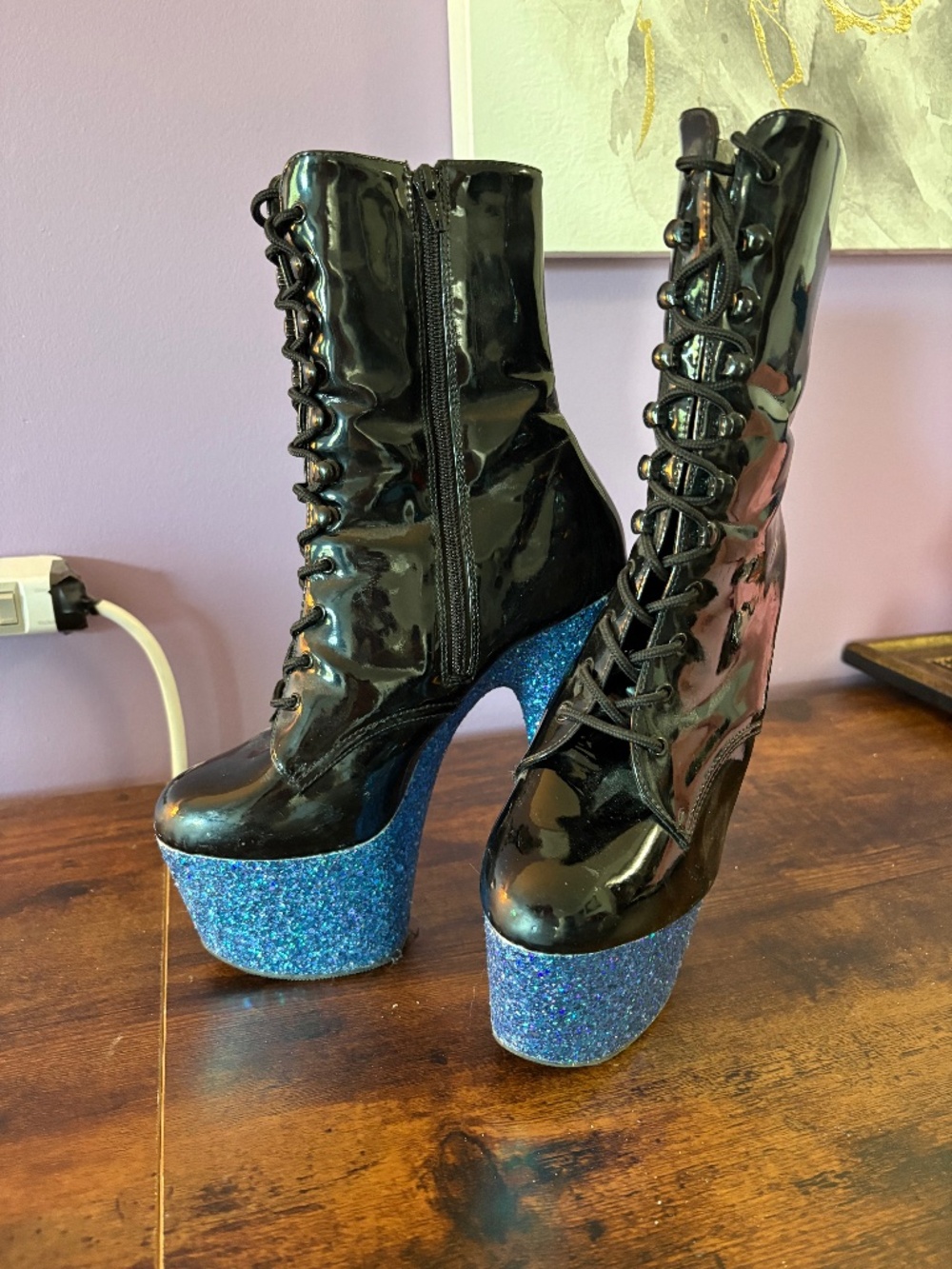 Blue Glitter Pleasers